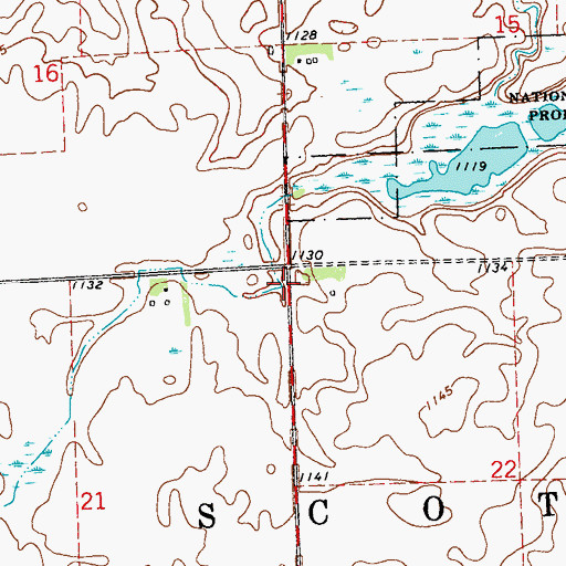 Topographic Map of Township of Scott, MN