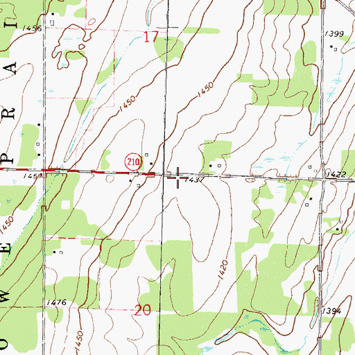 Topographic Map of Township of Stowe Prairie, MN