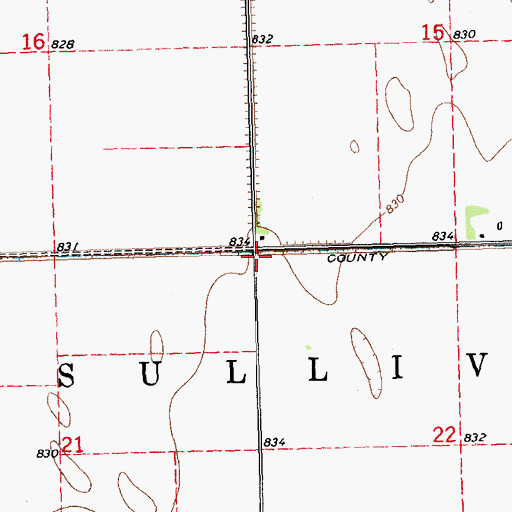 Topographic Map of Township of Sullivan, MN