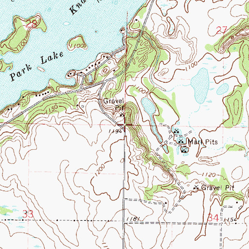 Topographic Map of Township of Wakefield, MN