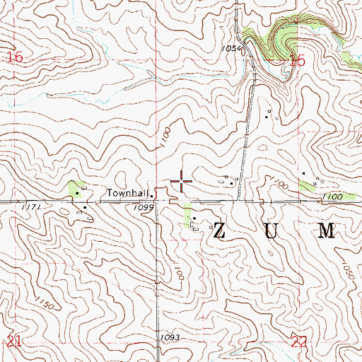 Topographic Map of Township of Zumbrota, MN