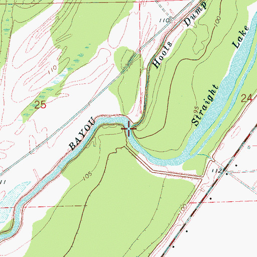 Topographic Map of Hoots Dump Slough, MS