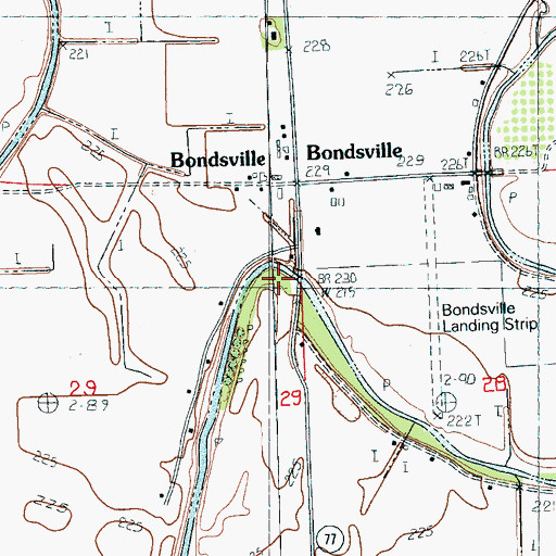 Topographic Map of Flint Bend, AR
