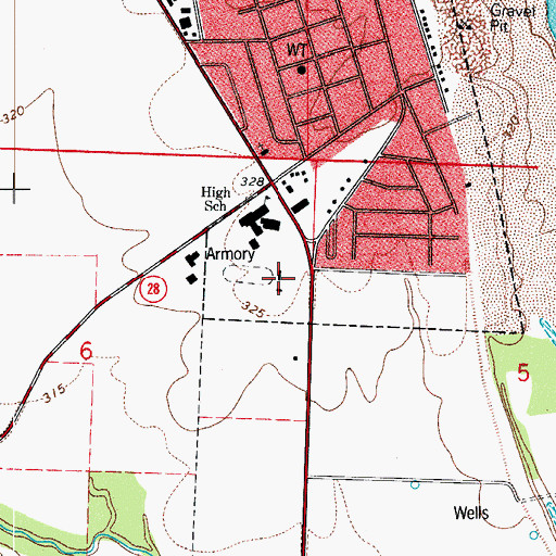 Topographic Map of Dardanelle Primary School, AR