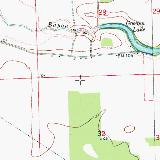 Topographic Map of B G Janous Pond Dam, MS