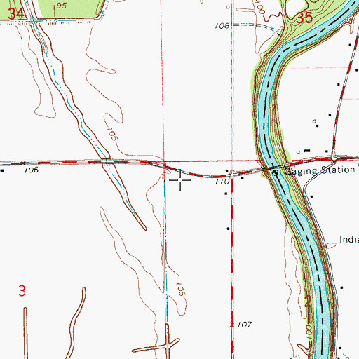 Topographic Map of Dave Jones Catfish Ponds Dam, MS