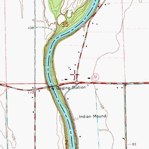 Topographic Map of Lock Church (historical), MS