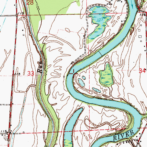 Topographic Map of Shell Ridge Landing, MS