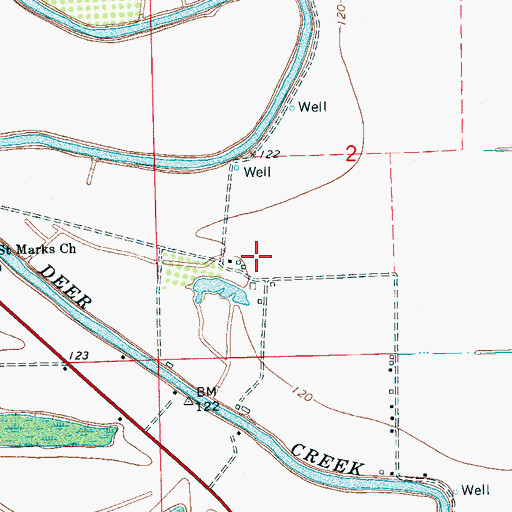 Topographic Map of Hays, MS