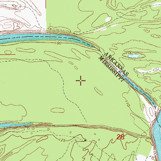 Topographic Map of Point Moore Landing, MS