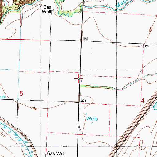 Topographic Map of Township of Richland (historical), AR
