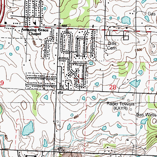Topographic Map of Township of Van Buren, AR
