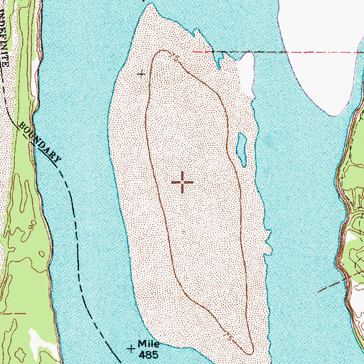 Topographic Map of Big Bar, MS