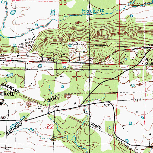 Topographic Map of Township of Cole, AR