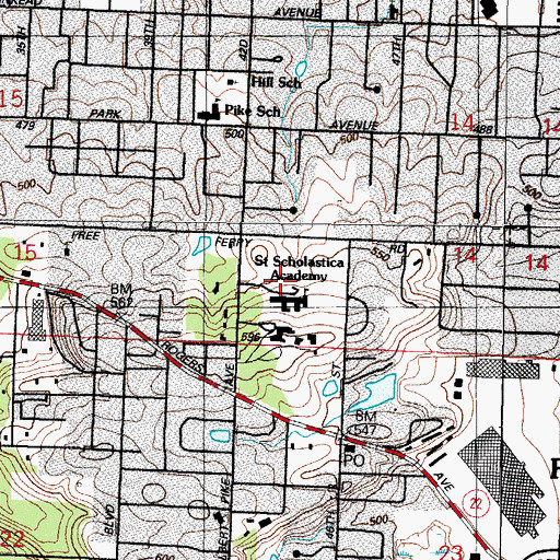 Topographic Map of Township of Upper, AR