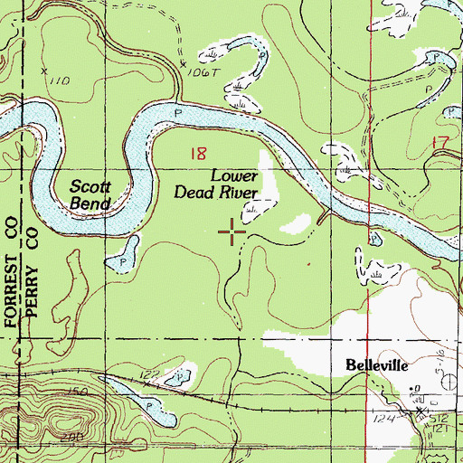 Topographic Map of Garraway Creek, MS