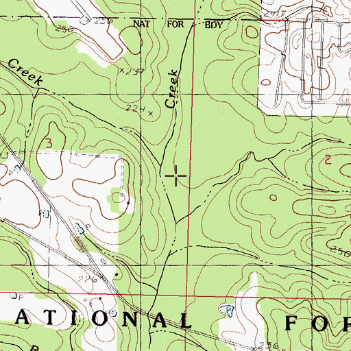 Topographic Map of Hartfield Creek, MS