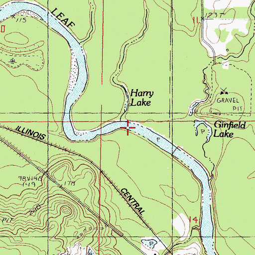 Topographic Map of Jakes Creek, MS