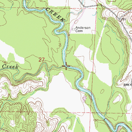 Topographic Map of Little Black Creek, MS