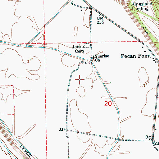 Topographic Map of Township of Pecan Point (historical), AR