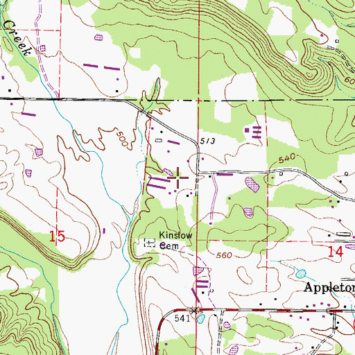 Topographic Map of Township of Griffin, AR