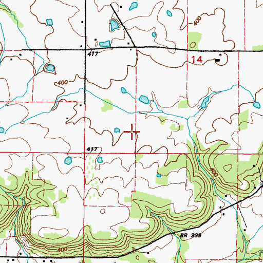 Topographic Map of Township of Antioch, AR