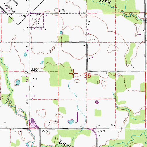 Topographic Map of Township of McRae, AR
