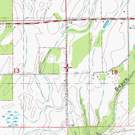 Topographic Map of Township of Bayou Mason (historical), AR