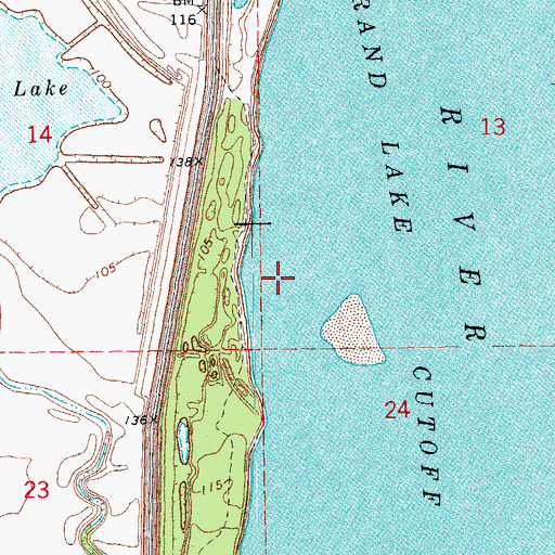 Topographic Map of Cracraft Lower Dikes, AR