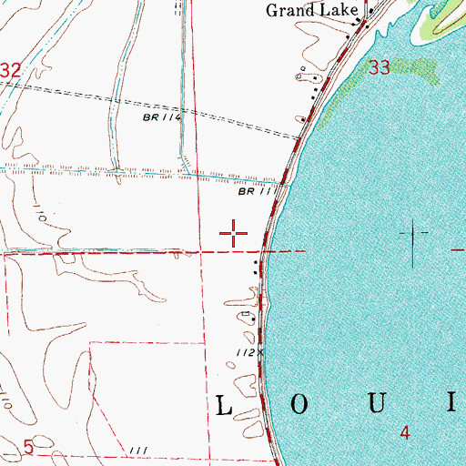 Topographic Map of Township of Louisiana (historical), AR