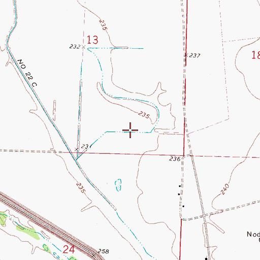 Topographic Map of Ditch Number 22 A, AR