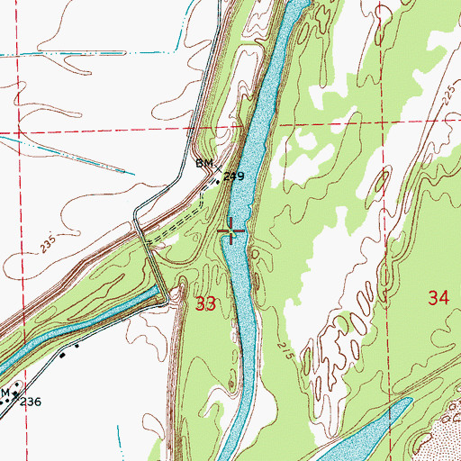 Topographic Map of Pecan Point-Dean Island Dikes, AR
