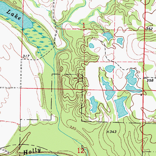 Topographic Map of Township of Holla Bend (historical), AR
