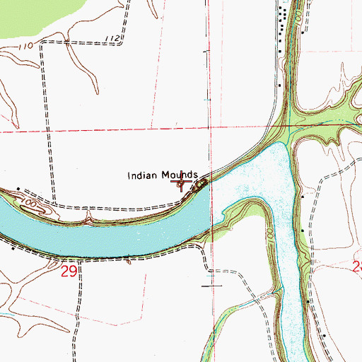 Topographic Map of Prentiss Mound, MS