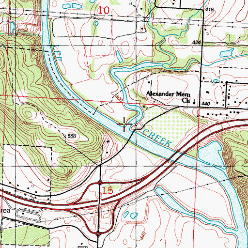 Topographic Map of Foster Branch, AR