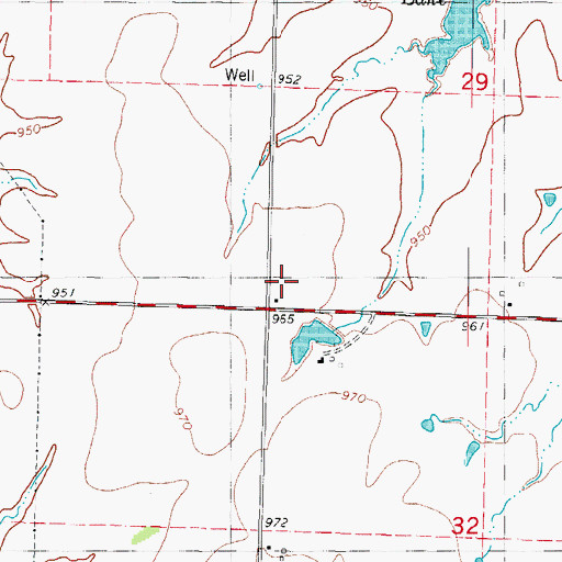 Topographic Map of Fairview School (historical), MO