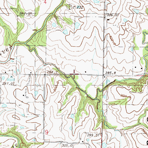 Topographic Map of Forest Hill School, MO
