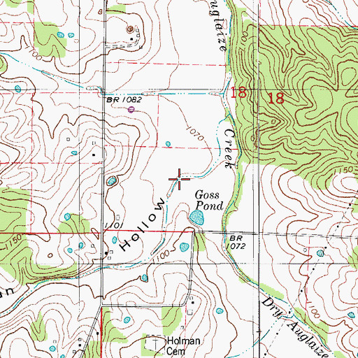 Topographic Map of Holman Hollow, MO