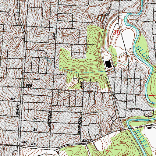 Topographic Map of Hubbs Park, MO