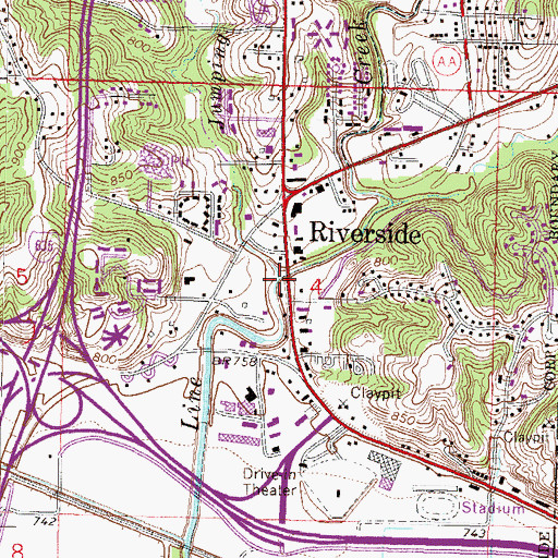Topographic Map of Jumping Branch, MO