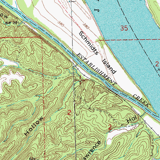 Topographic Map of Magnolia Hollow, MO