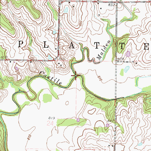Topographic Map of Malden Creek, MO