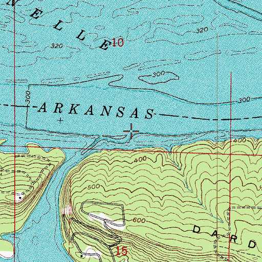 Topographic Map of Jones Creek, AR