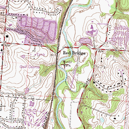 Topographic Map of Minor Park, MO
