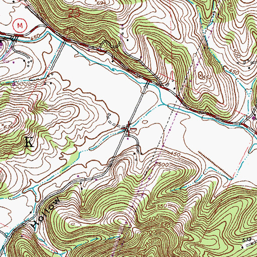 Topographic Map of Moss Hollow, MO