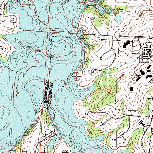 Topographic Map of Mouse Creek, MO