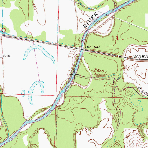 Topographic Map of Puzzle Creek, MO