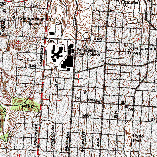 Topographic Map of Redemptorist School, MO