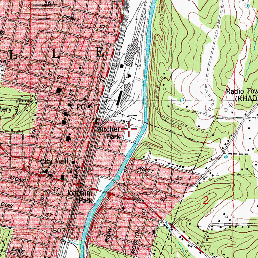 Topographic Map of Ritcher Park, MO