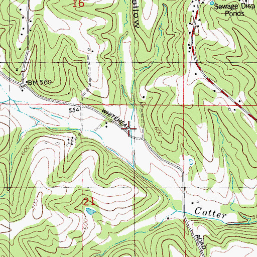Topographic Map of Shepley Hollow, MO
